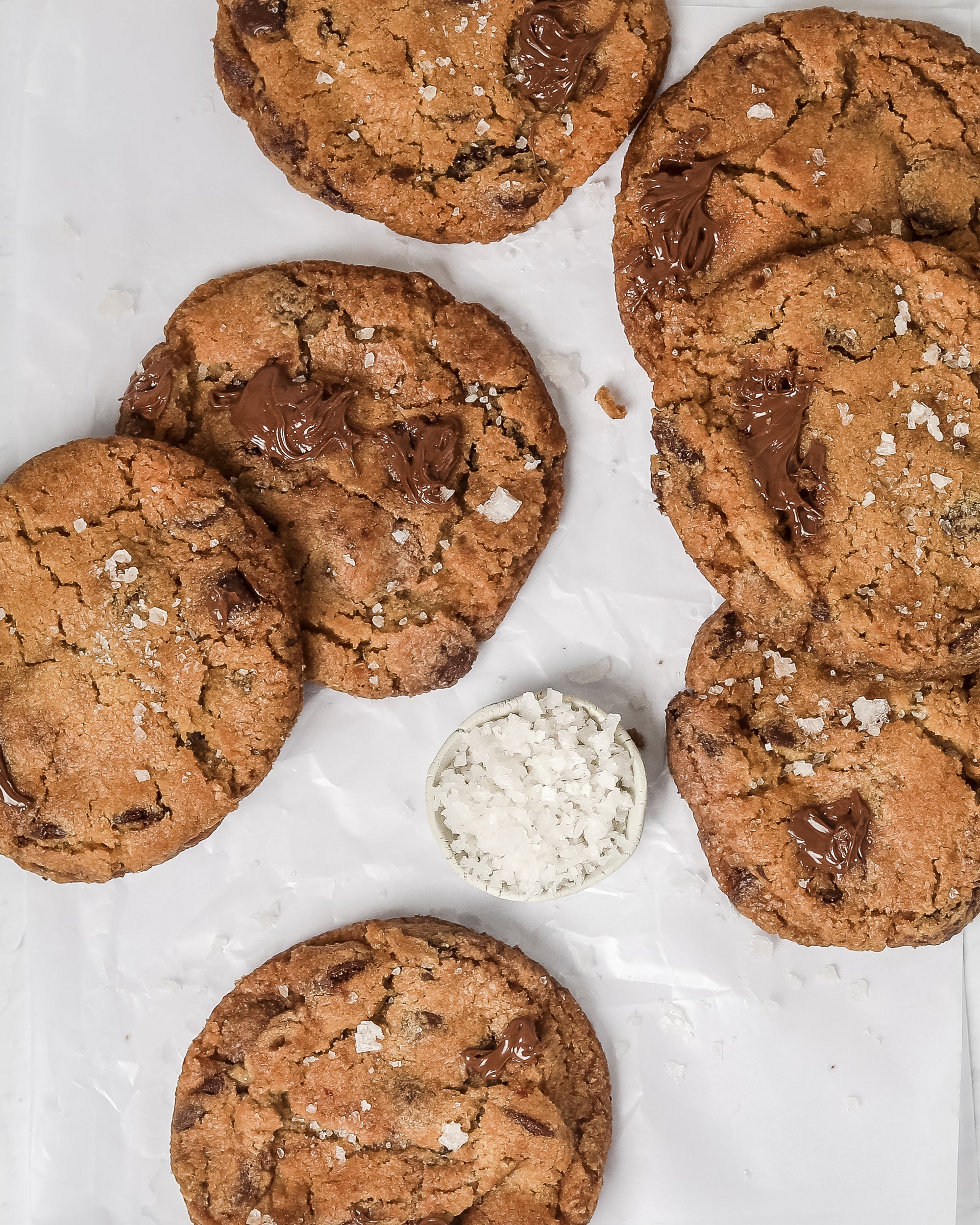 Nutella Sea Salt Cookies (eggless)